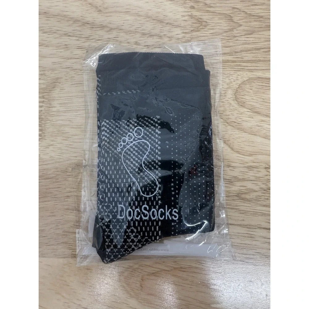 Doc Socks Compression Sleeves Pair Black Print Toeless One-Size #10